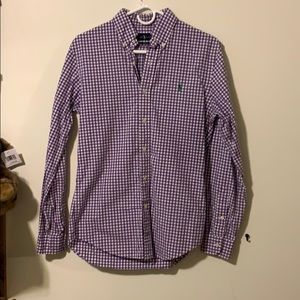 Purple & White LS Ralph Lauren button up
